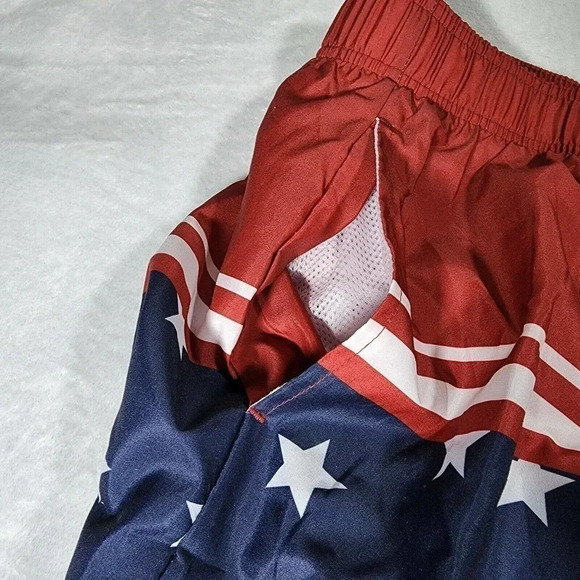 Open Trails Men's Red, White & Blue Swim Trunks Mesh Liner Size XL - Picture 6 of 7